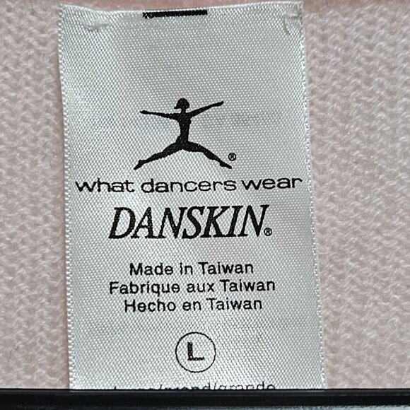 Danskin Pink Tie Waist Cardigan Black Sheer Dance Wrap Skirt Womens Size Large - Picture 4 of 8
